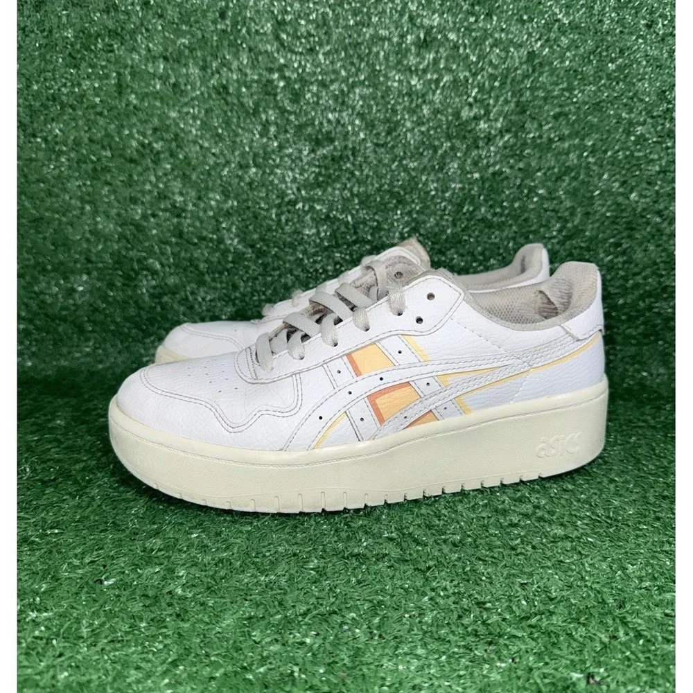 Asics Japan S Platform Women Size 8 Casual White Leather Shoes Sneakers 1202A360